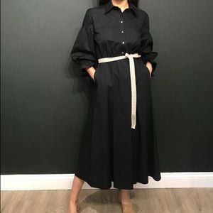 Sfizzio new condition black cotton dress with belt